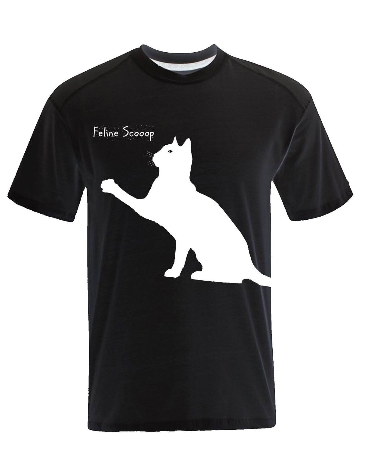 Feline Scooop T-Shirt Black Large