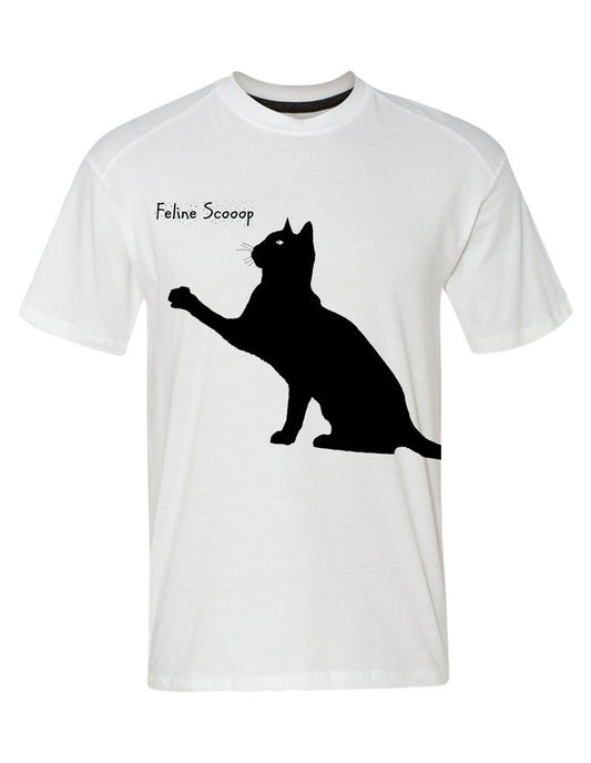 Feline Scooop T-Shirt White Large