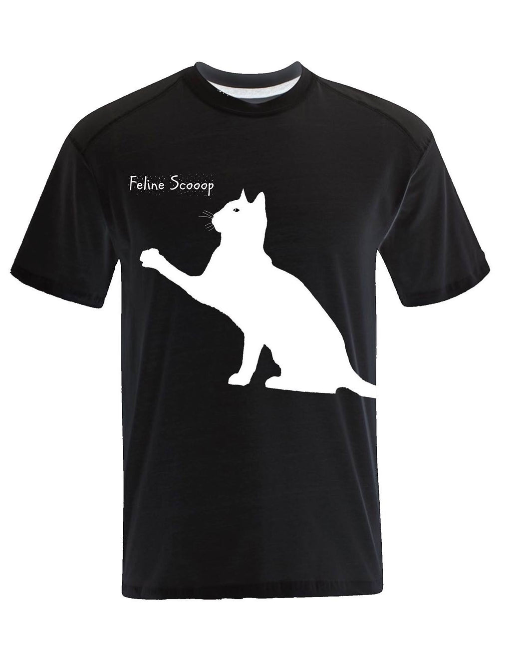 Feline Scooop T-shirt in black - front