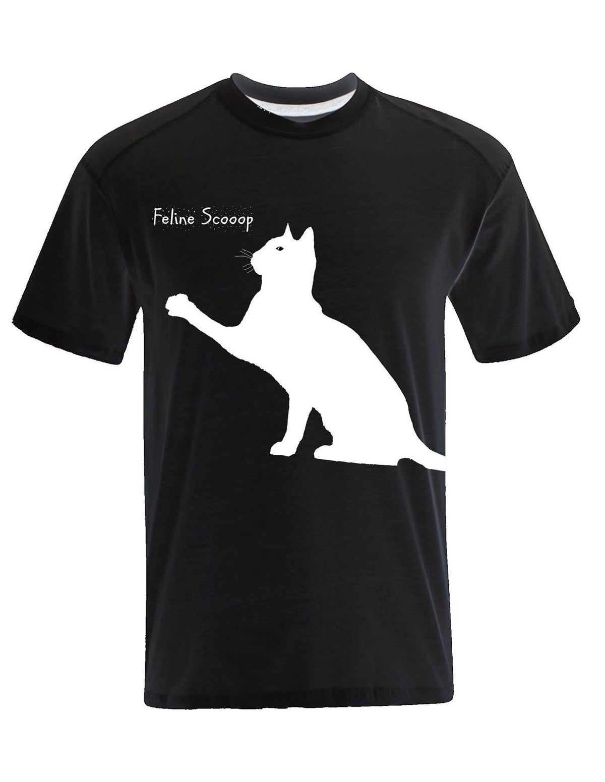 Feline Scooop T-shirt in black - front