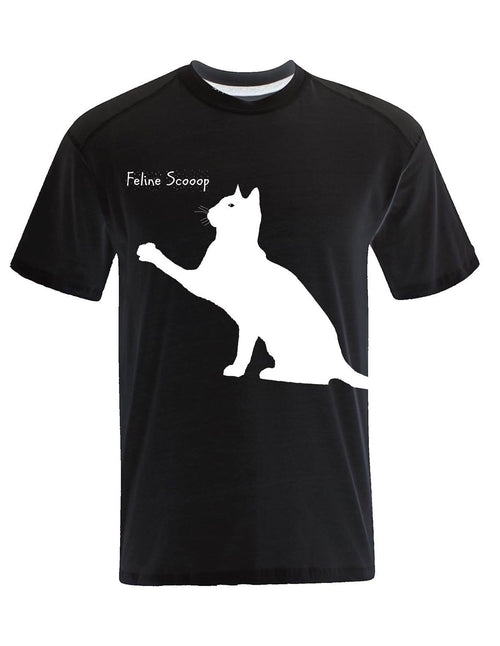 Feline Scooop T-shirt in black - front
