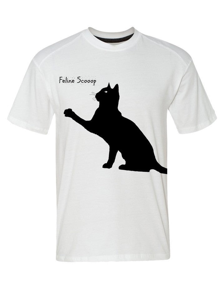 Feline Scooop T-shirt in white - front