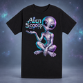 Black Alien Scooop Color shirt, front view