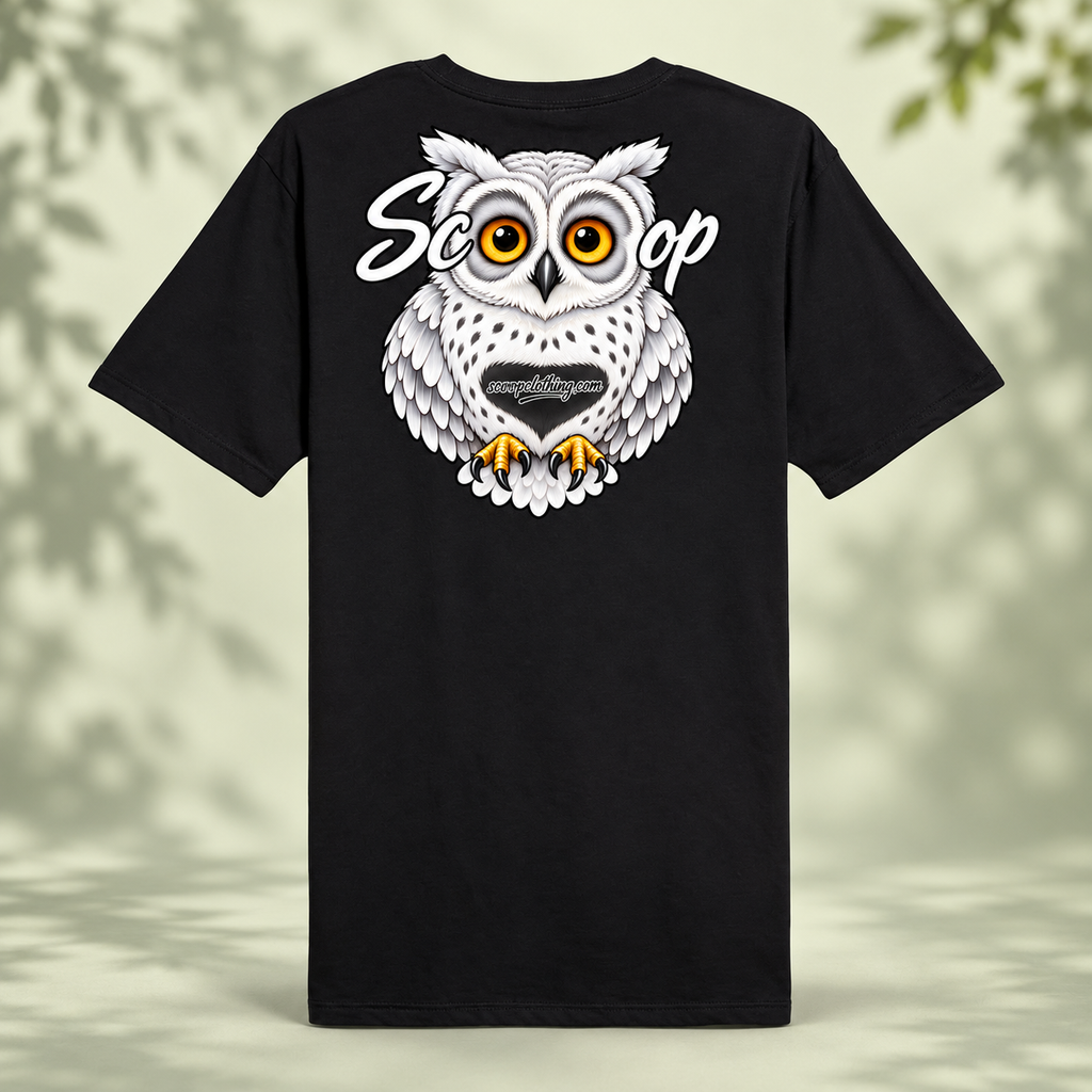Black Bird Scooop Color shirt, back view
