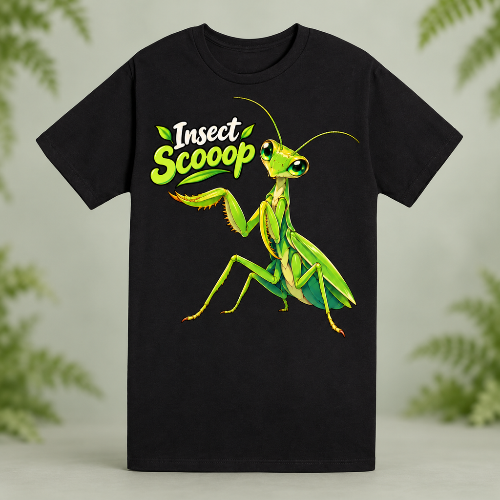 Black Insect Scooop Color shirt, front view