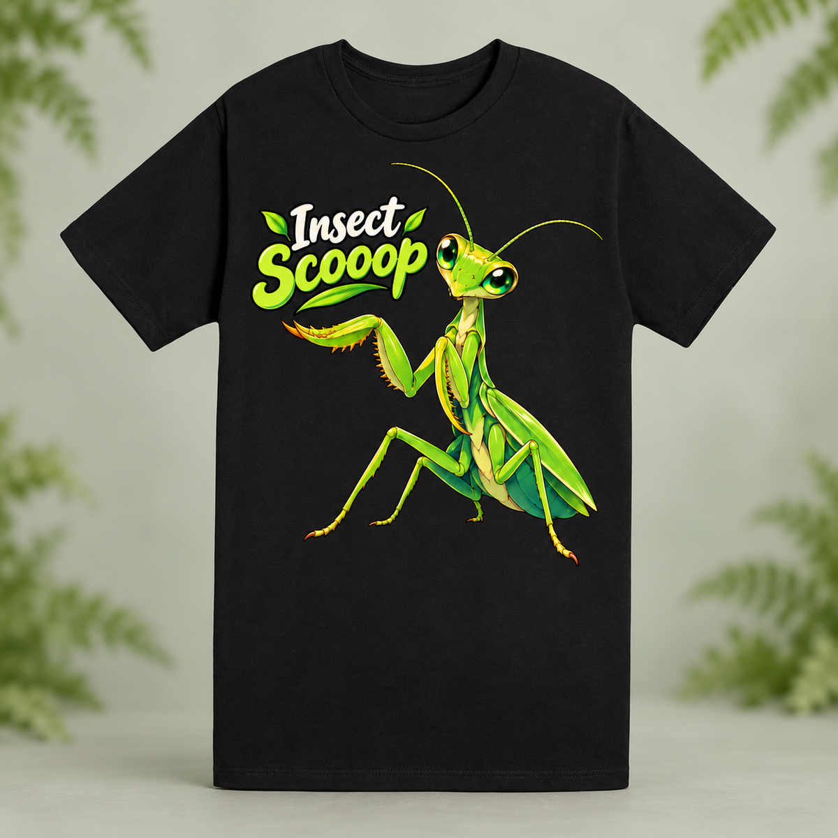 Black Insect Scooop Color shirt, front view