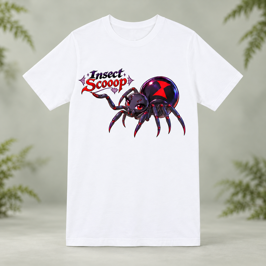 White Insect Scooop Color shirt, front view