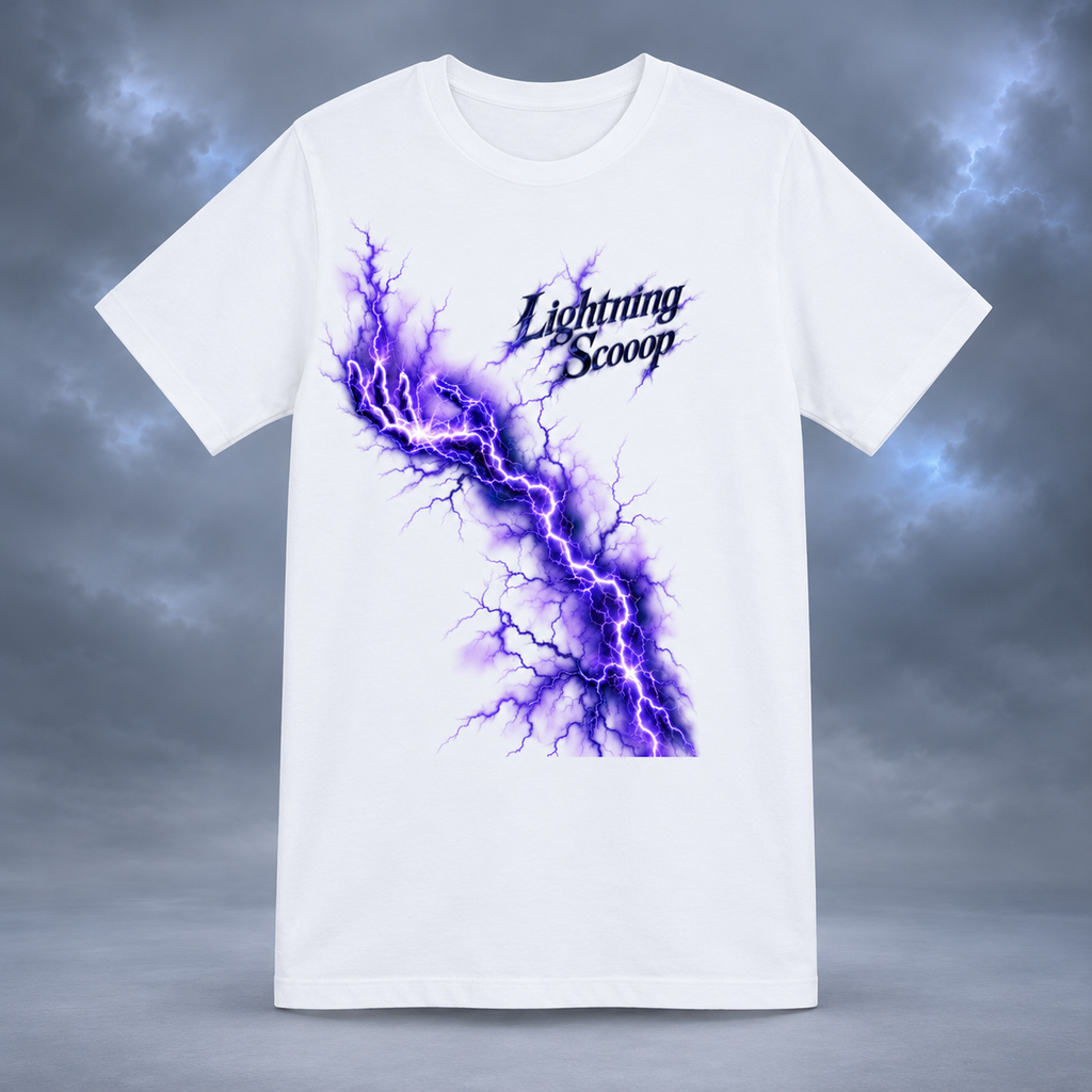 White Lightning Scooop Color shirt, front view