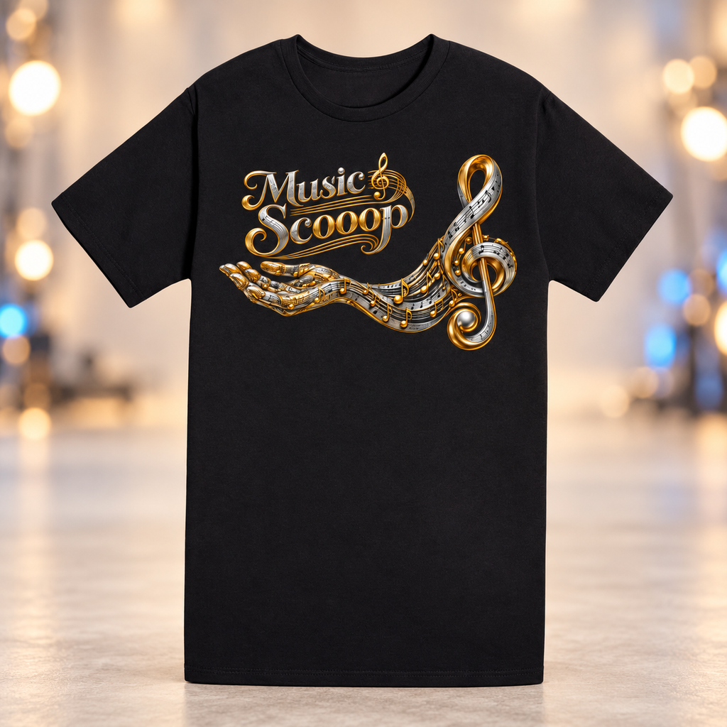 Black Music Scooop Color shirt, front view