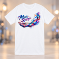 White Music Scooop Color shirt, front view
