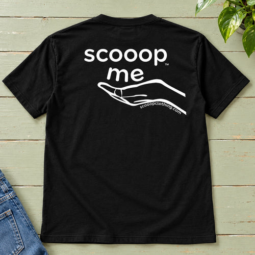 Scooop’m black T-shirt — back